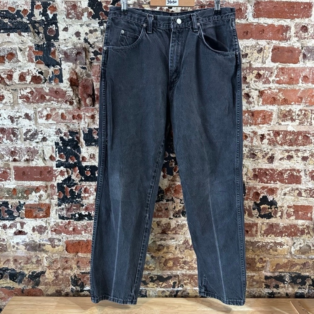 VTG Wrangler Jeans 34x30 black western denim USA Workwear
